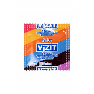 Цветные ароматизированные презервативы VIZIT Color - 3 шт. фото 4