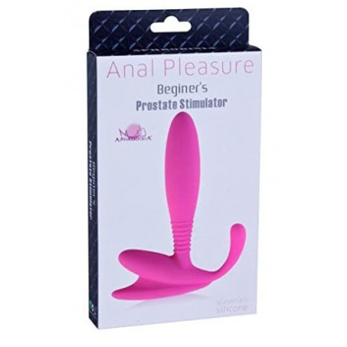Розовый стимулятор простаты Beginner P-Spot Massager - 12 см. фото 2