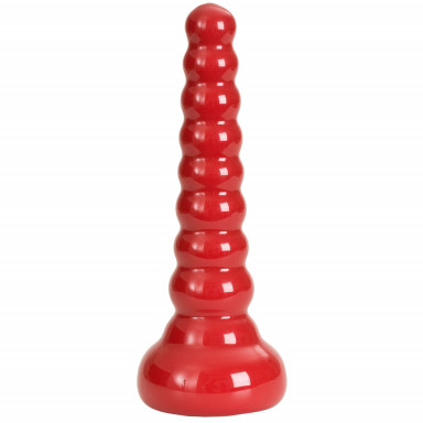 Ребристая анальная втулка Red Boy Anal Wand Butt Plug - 21,3 см., фото