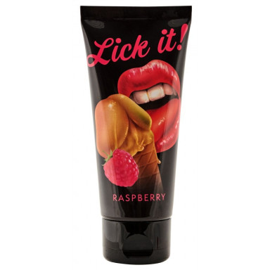 Съедобная смазка Lick It с ароматом малины - 100 мл., фото