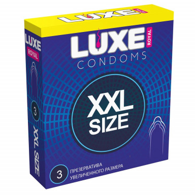 Презервативы увеличенного размера LUXE Royal XXL Size - 3 шт., фото
