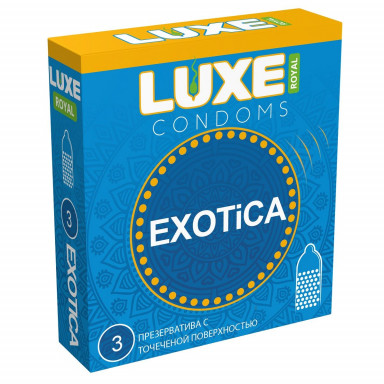 Текстурированные презервативы LUXE Royal Exotica - 3 шт., фото