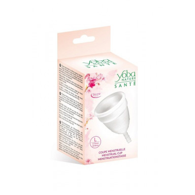 Белая менструальная чаша Yoba Nature Coupe - размер L фото 2