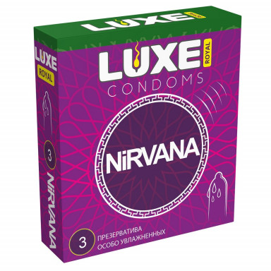 Презервативы с увеличенным количеством смазки LUXE Royal Nirvana - 3 шт., фото
