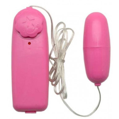 Розовое виброяйцо с проводным пультом, фото