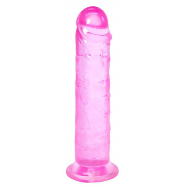 Розовый фаллоимитатор Distortion - 18 см., фото