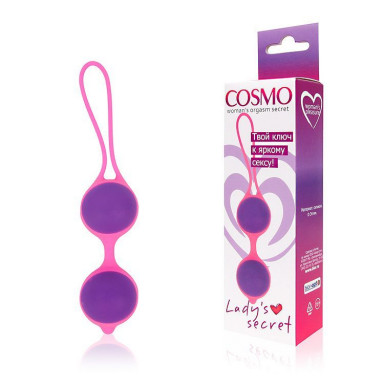 Фиолетово-розовые вагинальные шарики Cosmo фото 2