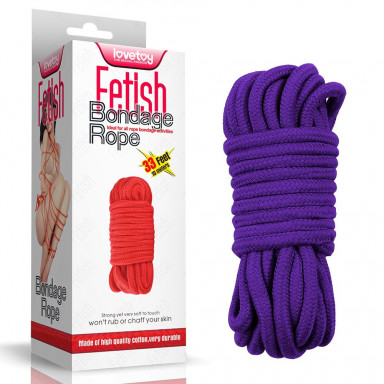 Фиолетовая верёвка для любовных игр - 10 м. фото 2