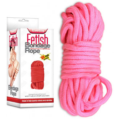 Розовая верёвка для любовных игр - 10 м. фото 2