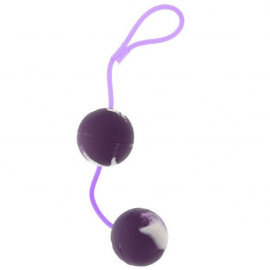 Фиолетово-белые вагинальные шарики со смещенным центром тяжести фото 2