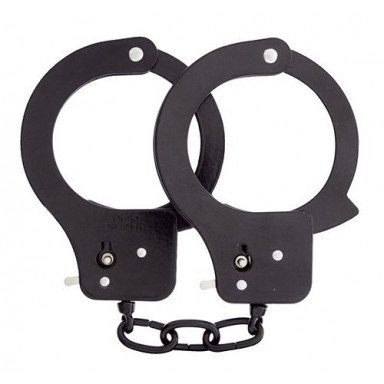 Чёрные наручники из листового металла BONDX METAL CUFFS BLACK, фото