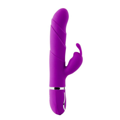 Фиолетовый вибратор-кролик FLORAL FANTASY с ушками - 22 см. фото 3