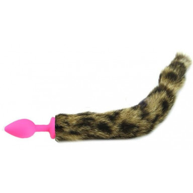 Розовая анальная пробка с кошачьим хвостиком, фото