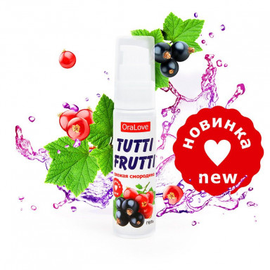 Гель-смазка Tutti-frutti со вкусом смородины - 30 гр. фото 2