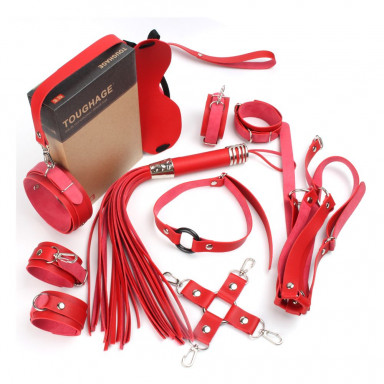 Красный набор БДСМ-девайсов Bandage Kits фото 2