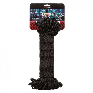 Черная веревка для шибари BDSM Rope - 50 м. фото 2