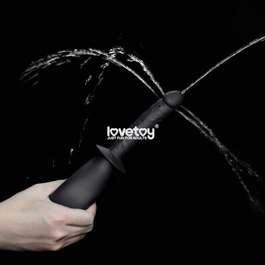 Черный анальный душ Bondage Fetish Deluxe Douche с наконечником-пенисом фото 6