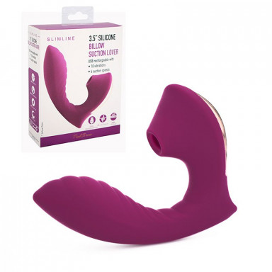 Фиолетовый вибромассажёр с вакуумной стимуляцией Vaginal Suction Lover фото 2