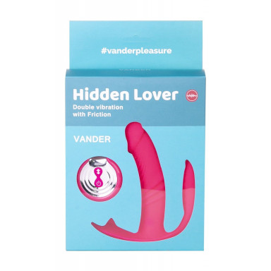 Розовый вибратор Hidden Lover с анальным и клиторальным стимулятором фото 3