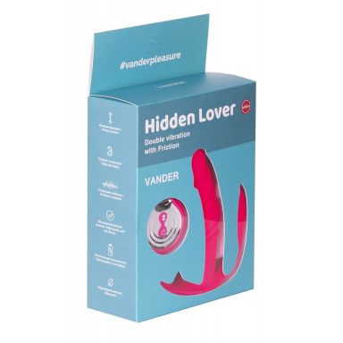 Розовый вибратор Hidden Lover с анальным и клиторальным стимулятором фото 4