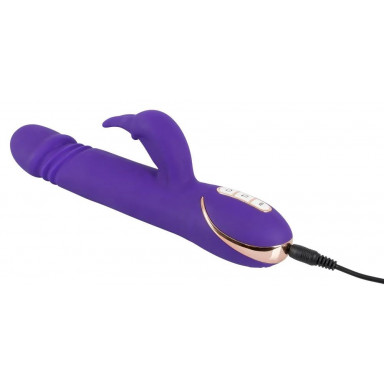 Фиолетовый вибратор-кролик Stoss Stange - 23 см. фото 5
