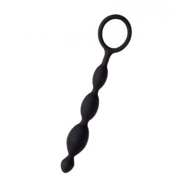 Анальная цепочка черного цвета A-toys - 19,5 см., фото