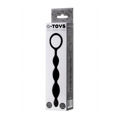 Анальная цепочка черного цвета A-toys - 19,5 см. фото 3