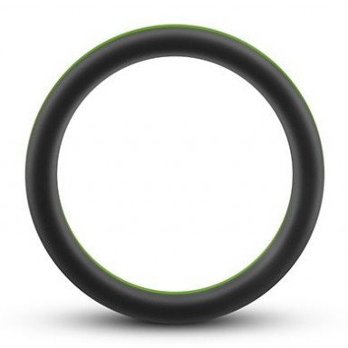 Черно-зеленое эрекционное кольцо Silicone Go Pro Cock Ring фото 2