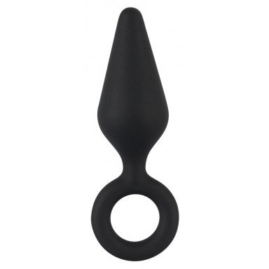 Чёрная анальная пробка Soft Touch Plug S - 12,1 см., фото