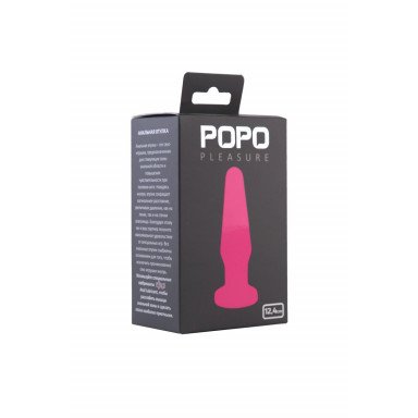 Розовая анальная втулка с закруглённой головкой POPO Pleasure - 12,4 см., фото