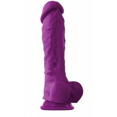 Фиолетовый фаллоимитатор на присоске ColourSoft 8 Soft Dildo - 23,5 см., фото