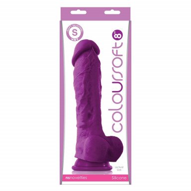 Фиолетовый фаллоимитатор на присоске ColourSoft 8 Soft Dildo - 23,5 см. фото 2