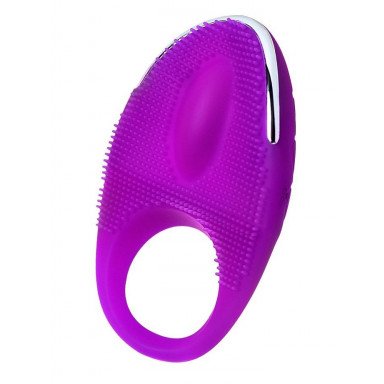 Фиолетовое перезаряжаемое виброкольцо с ресничками JOS RICO, фото