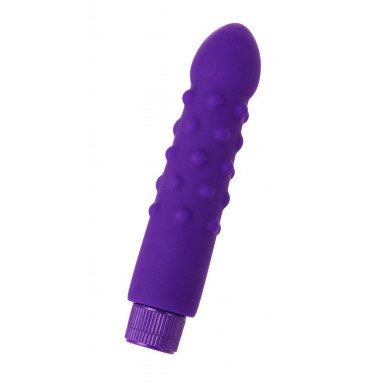 Фиолетовый вибратор с шишечками - 17 см., фото