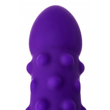 Фиолетовый вибратор с шишечками - 17 см. фото 5