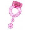 Розовое эрекционное кольцо с вибратором и хвостом, фото