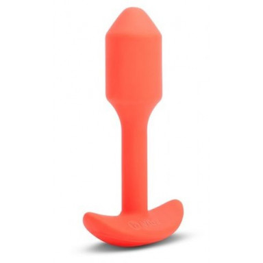 Оранжевая вибропробка для ношения B-vibe Snug Plug 1 - 10 см., фото