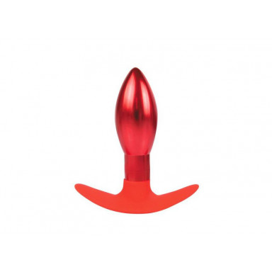 Каплевидная анальная втулка красного цвета - 9,6 см., фото