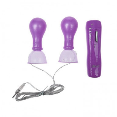 Фиолетовые вакуумные помпы для сосков и груди с вибрацией, фото