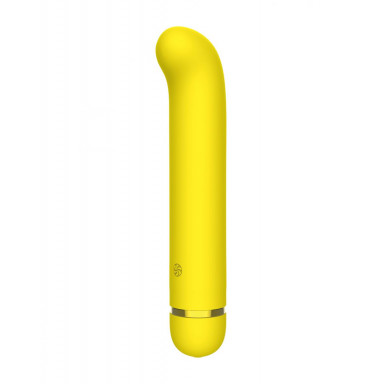 Желтый перезаряжаемый вибратор Flamie - 18,5 см., фото