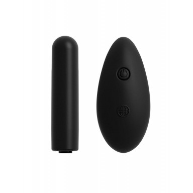 Черные трусики Remote Bowtie Bikini S-M-L с вибрацией и анальным стимулятором фото 7