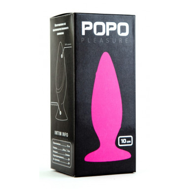 Розовая анальная пробка POPO Pleasure - 10 см., фото
