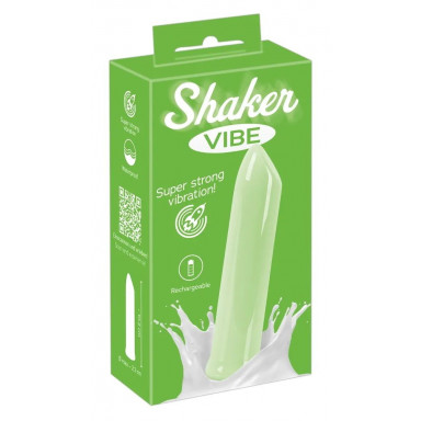 Зеленая вибропуля Shaker Vibe - 10,2 см. фото 8