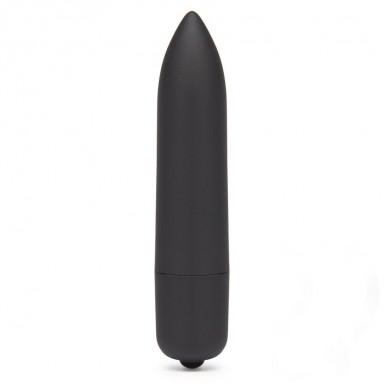 Черная вибропуля X-Basic Long Bullet 10 speeds - 9 см., фото