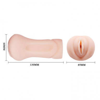 Телесный мастурбатор-вагина с эффектом смазки фото 5