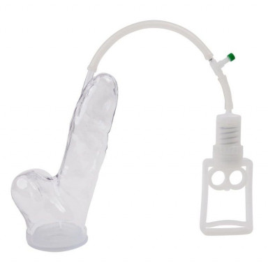 Реалистичная вакуумная помпа с насосом-поршнем Realistic Penis Pump Professional, фото