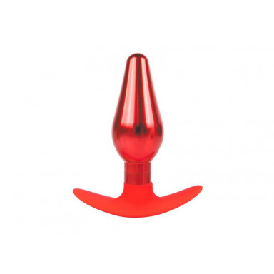 Красная анальная каплевидная втулка - 10,9 см., фото