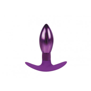 Каплевидная анальная втулка фиолетового цвета - 9,6 см., фото