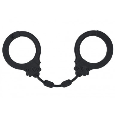 Черные силиконовые наручники Suppression, фото