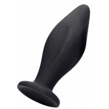 Черная анальная пробка Edgy Butt Plug - 11,4 см., фото
